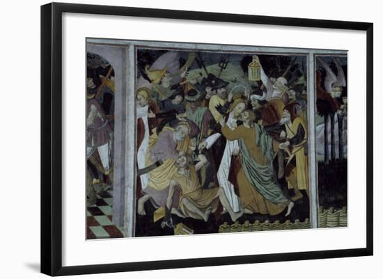 France, La Brigue, Notre-Dame Des Fontaines Chapel, Betrayal of Jesus Christ, 1491-Giovanni Cerruti-Framed Giclee Print