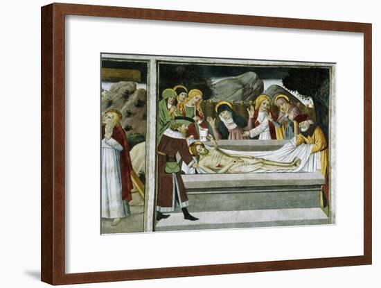 France, La Brigue, Notre-Dame Des Fontaines Chapel, Entombment of Jesus Christ, 1491-Giovanni Canavesio-Framed Giclee Print