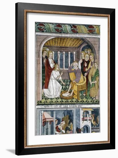 France, La Brigue, Notre-Dame Des Fontaines Chapel, Jesus Washing Apostles' Feet, 1491-Giovanni Canavesio-Framed Giclee Print