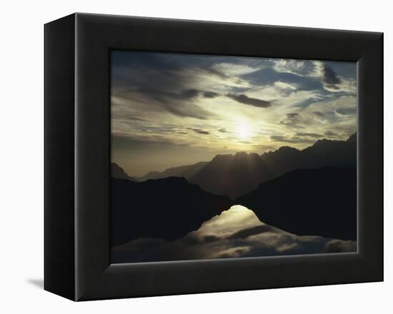 France, Lac Noir L'Alpe D'Huez, Evening Sun-Thonig-Framed Premier Image Canvas