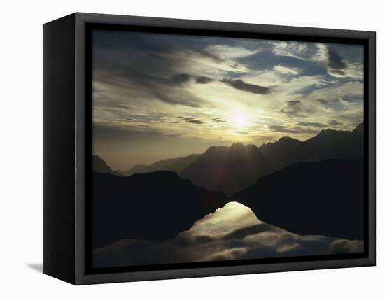 France, Lac Noir L'Alpe D'Huez, Evening Sun-Thonig-Framed Premier Image Canvas
