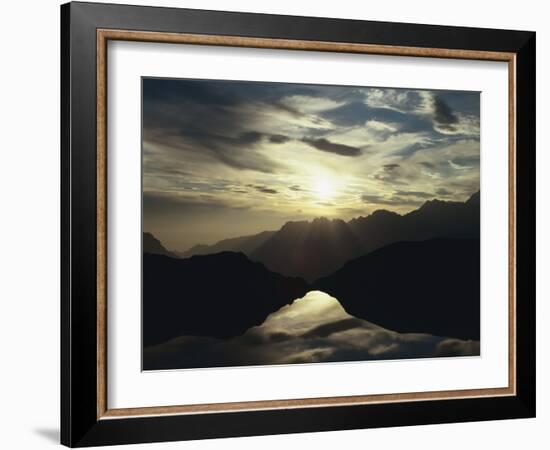 France, Lac Noir L'Alpe D'Huez, Evening Sun-Thonig-Framed Photographic Print