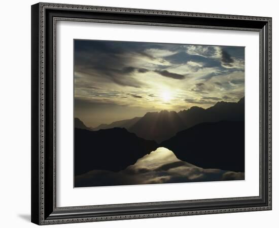 France, Lac Noir L'Alpe D'Huez, Evening Sun-Thonig-Framed Photographic Print