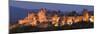 France, Languedoc-Rousillon, Carcassonne; the Fortifications of Carcassonne at Dusk-Katie Garrod-Mounted Photographic Print