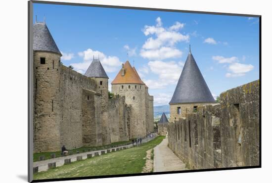 France, Languedoc-Roussillon. Chateau De Carcassonne. City Walls and Gates-Emily Wilson-Mounted Photographic Print