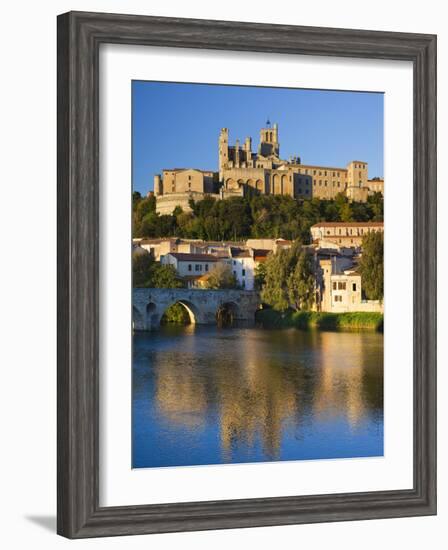 France, Languedoc-Roussillon, Herault Department, Beziers, Cathedrale St-Nazaire Cathedral and the -Walter Bibikow-Framed Photographic Print