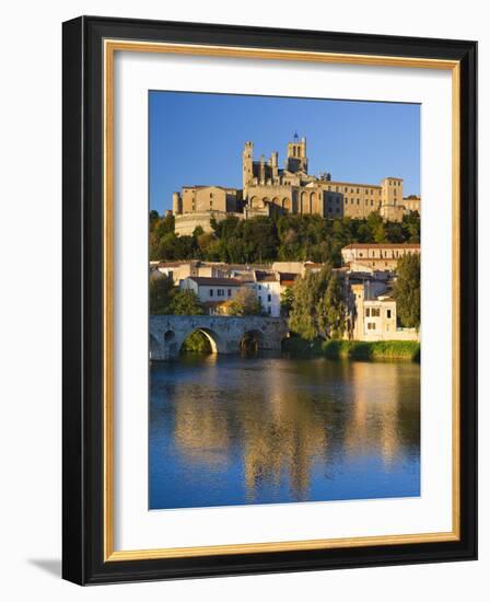 France, Languedoc-Roussillon, Herault Department, Beziers, Cathedrale St-Nazaire Cathedral and the -Walter Bibikow-Framed Photographic Print