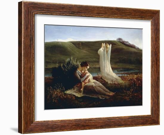 France, Lyon, the Angel and the Mother-null-Framed Giclee Print