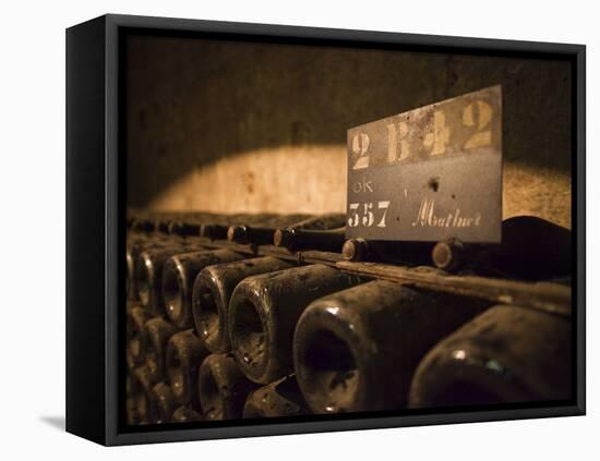 France, Marne, Champagne Ardenne, Reims, Pommery Champagne Winery, Champagne Cellars-Walter Bibikow-Framed Premier Image Canvas