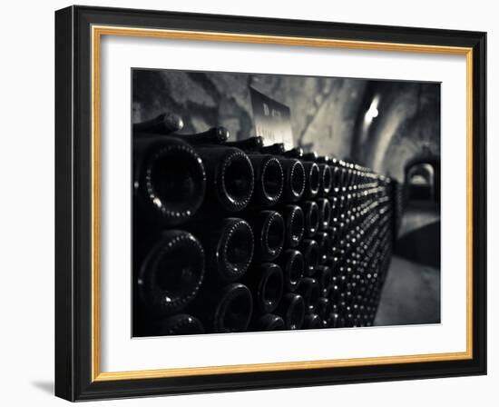 France, Marne, Champagne Ardenne, Reims, Pommery Champagne Winery, Champagne Cellars-Walter Bibikow-Framed Photographic Print