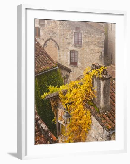 France, Midi-Pyrenees Region, Lot Department, St-Cirq-Lapopie-Walter Bibikow-Framed Photographic Print