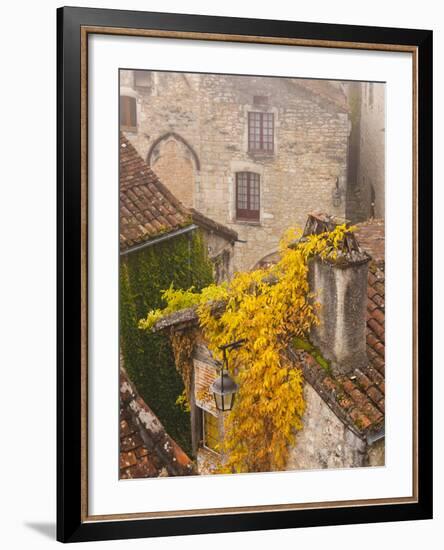 France, Midi-Pyrenees Region, Lot Department, St-Cirq-Lapopie-Walter Bibikow-Framed Photographic Print