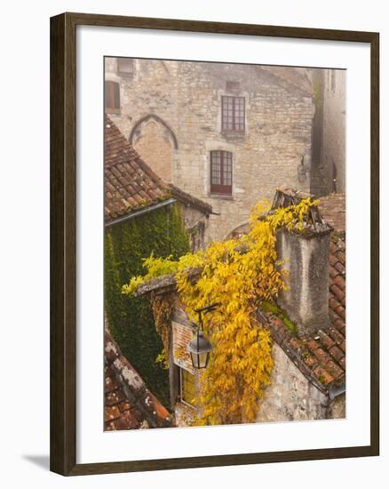France, Midi-Pyrenees Region, Lot Department, St-Cirq-Lapopie-Walter Bibikow-Framed Photographic Print
