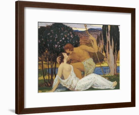 France, Montfort L'Amaury, Daphne and Chloe, 1913-null-Framed Giclee Print