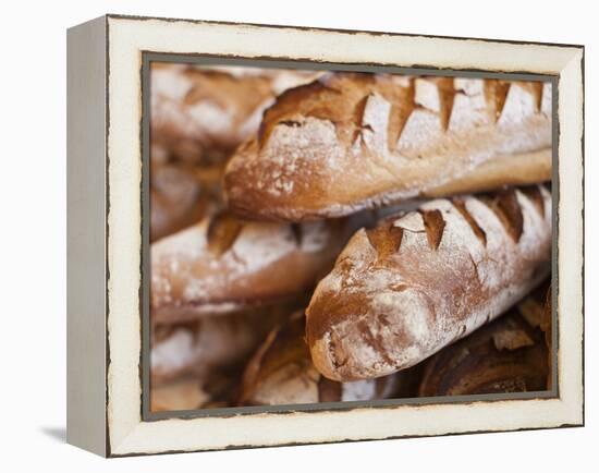 France, Moselle, Lorraine Region, Metz, Covered Market, Artisan Bread-Walter Bibikow-Framed Premier Image Canvas