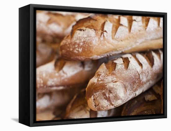 France, Moselle, Lorraine Region, Metz, Covered Market, Artisan Bread-Walter Bibikow-Framed Premier Image Canvas