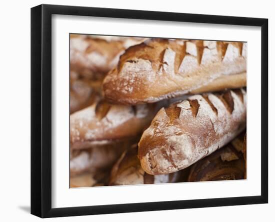 France, Moselle, Lorraine Region, Metz, Covered Market, Artisan Bread-Walter Bibikow-Framed Photographic Print