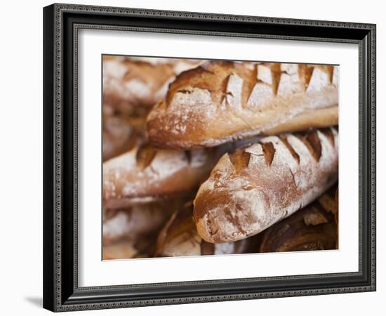 France, Moselle, Lorraine Region, Metz, Covered Market, Artisan Bread-Walter Bibikow-Framed Photographic Print