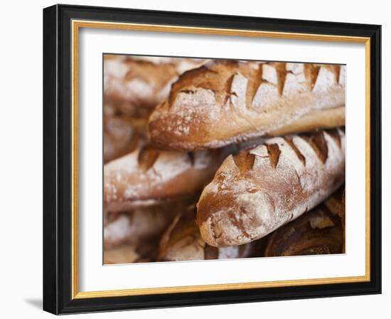 France, Moselle, Lorraine Region, Metz, Covered Market, Artisan Bread-Walter Bibikow-Framed Photographic Print