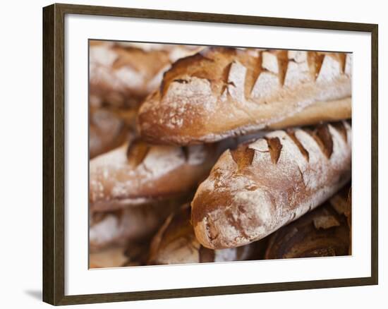 France, Moselle, Lorraine Region, Metz, Covered Market, Artisan Bread-Walter Bibikow-Framed Photographic Print