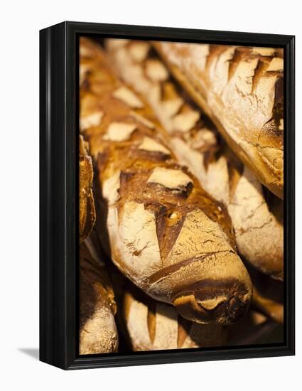 France, Moselle, Lorraine Region, Metz, Covered Market, Artisan Bread-Walter Bibikow-Framed Premier Image Canvas