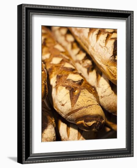 France, Moselle, Lorraine Region, Metz, Covered Market, Artisan Bread-Walter Bibikow-Framed Photographic Print