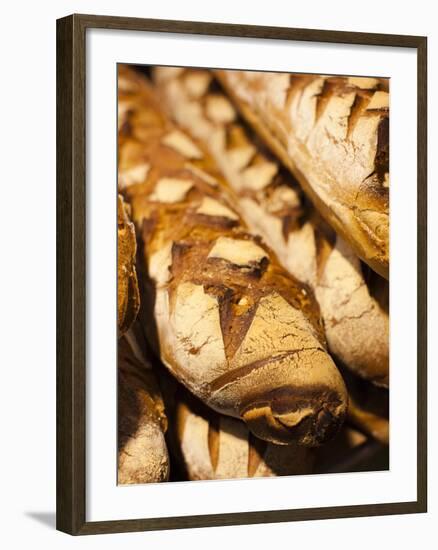 France, Moselle, Lorraine Region, Metz, Covered Market, Artisan Bread-Walter Bibikow-Framed Photographic Print