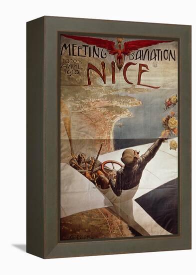 France, Nice, Meeting D'Aviation, April 10-25, 1910-Charles Leonce Brosse-Framed Premier Image Canvas