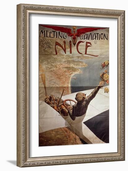 France, Nice, Meeting D'Aviation, April 10-25, 1910-Charles Leonce Brosse-Framed Giclee Print