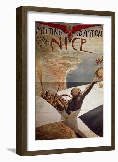 France, Nice, Meeting D'Aviation, April 10-25, 1910-Charles Leonce Brosse-Framed Giclee Print