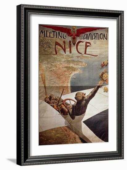 France, Nice, Meeting D'Aviation, April 10-25, 1910-Charles Leonce Brosse-Framed Giclee Print