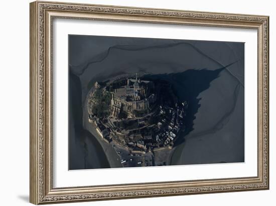 France, Normandy, Aerial View of Le Mont-Saint-Michel-null-Framed Giclee Print