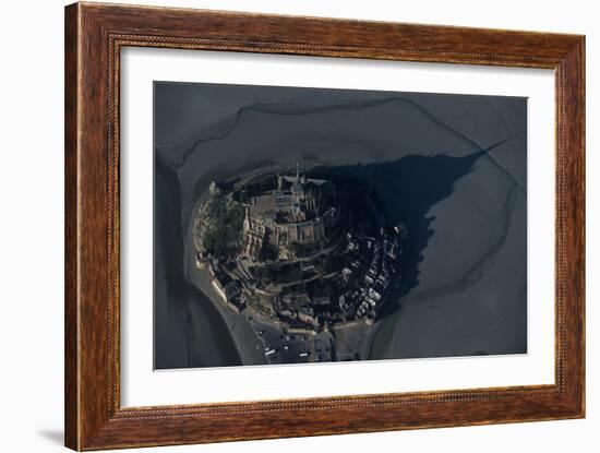 France, Normandy, Aerial View of Le Mont-Saint-Michel-null-Framed Giclee Print