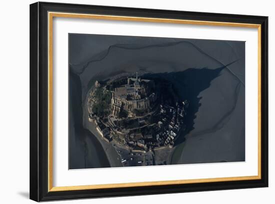 France, Normandy, Aerial View of Le Mont-Saint-Michel-null-Framed Giclee Print