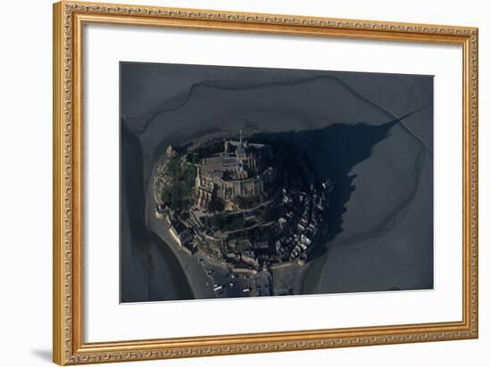 France, Normandy, Aerial View of Le Mont-Saint-Michel-null-Framed Giclee Print