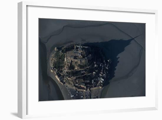 France, Normandy, Aerial View of Le Mont-Saint-Michel-null-Framed Giclee Print