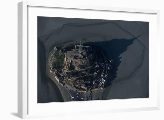 France, Normandy, Aerial View of Le Mont-Saint-Michel-null-Framed Giclee Print