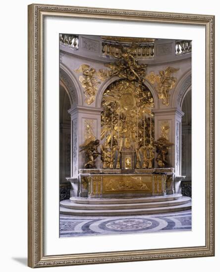 France, Palace of Versailles, Royal Chapel, Marble Altar and Great Altarpiece in Gilded Bronze-null-Framed Photographic Print