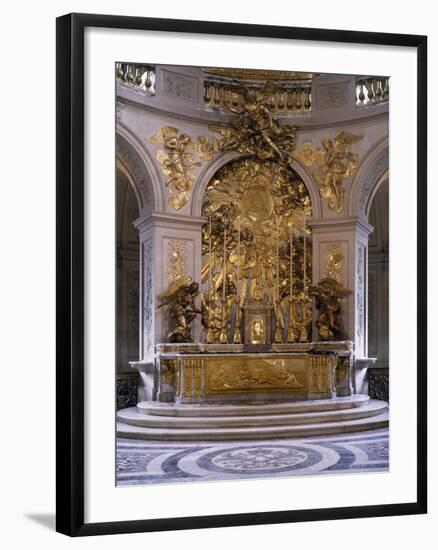 France, Palace of Versailles, Royal Chapel, Marble Altar and Great Altarpiece in Gilded Bronze-null-Framed Photographic Print