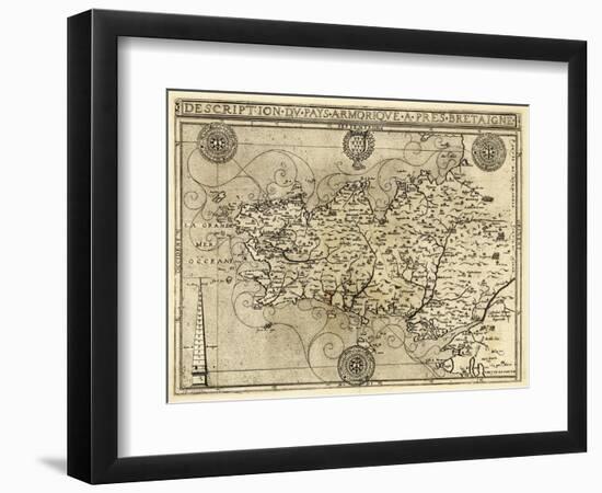 France - Panoramic Map-Lantern Press-Framed Art Print