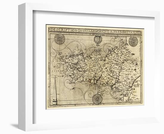 France - Panoramic Map-Lantern Press-Framed Art Print