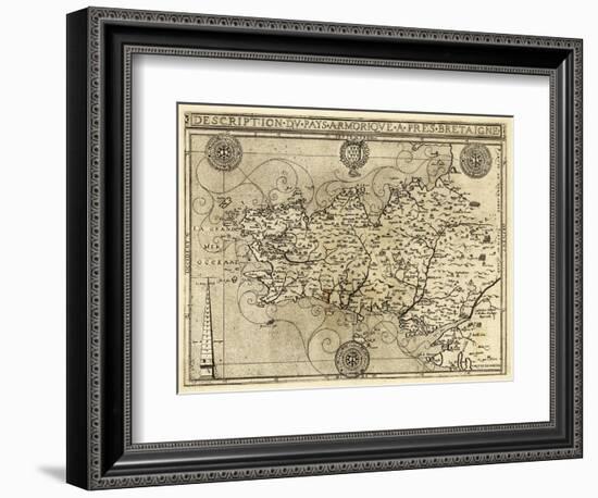 France - Panoramic Map-Lantern Press-Framed Art Print