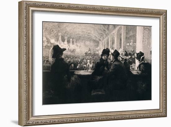 France, Paris, a Cafe-Chantant in Paris, 1866-null-Framed Giclee Print