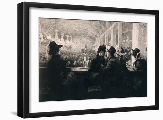 France, Paris, a Cafe-Chantant in Paris, 1866-null-Framed Giclee Print