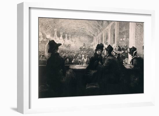 France, Paris, a Cafe-Chantant in Paris, 1866-null-Framed Giclee Print