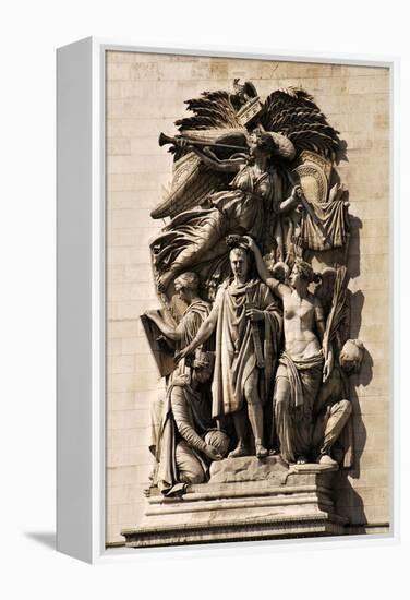 France. Paris. Arc De Triomphe. Le Triomphe by Jean-Pierre Cortot. This Group Features Napoleon-null-Framed Premier Image Canvas