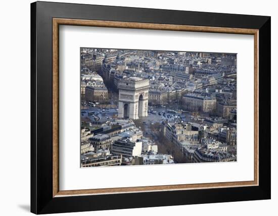 France, Paris. Arc De Triomphe, View from the Eiffel Tower-Kymri Wilt-Framed Photographic Print