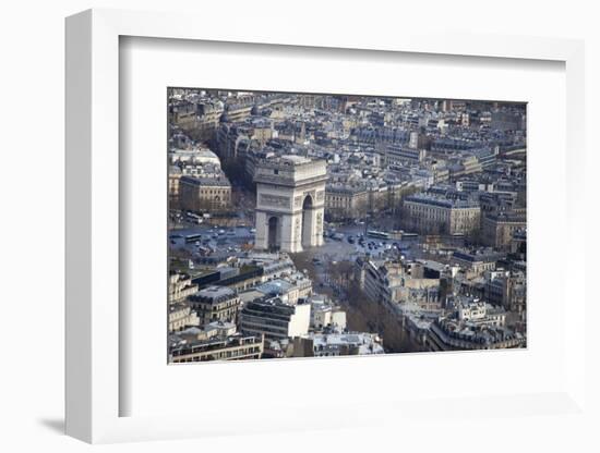 France, Paris. Arc De Triomphe, View from the Eiffel Tower-Kymri Wilt-Framed Photographic Print