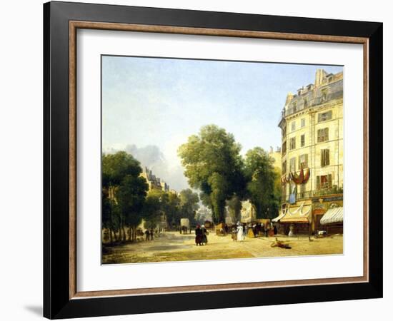 France, Paris, Boulevard Des Capucines at Corner of Rue De La Paix, 1823-Constantin Alajalov-Framed Giclee Print