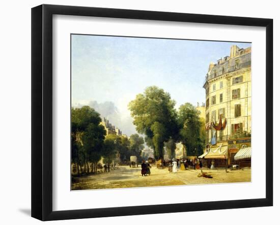 France, Paris, Boulevard Des Capucines at Corner of Rue De La Paix, 1823-Constantin Alajalov-Framed Giclee Print